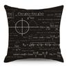 Mathematics, Physics and Chemistry Equations Pillow Cover Personalized Geometric Formula Graffiti Students' Bedside Linen Sleeping Pillow Cover