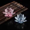 Lotus Flower Decor Crystal Lotus Flower Figurine Multi-Color Lotus Flower Craft  Wedding Decoration