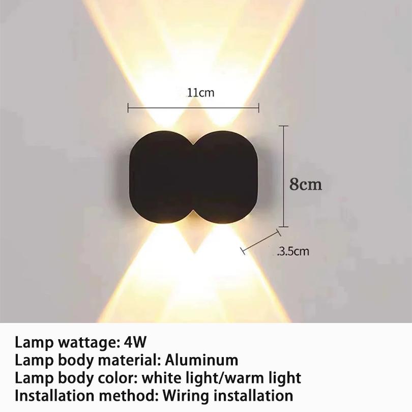 Aluminium LED Wall Light Outdoor Indoor 4W 6W 8W 10W AC85-265V Up Down White Black Modern Light For Home Garden Bedroom Corridor