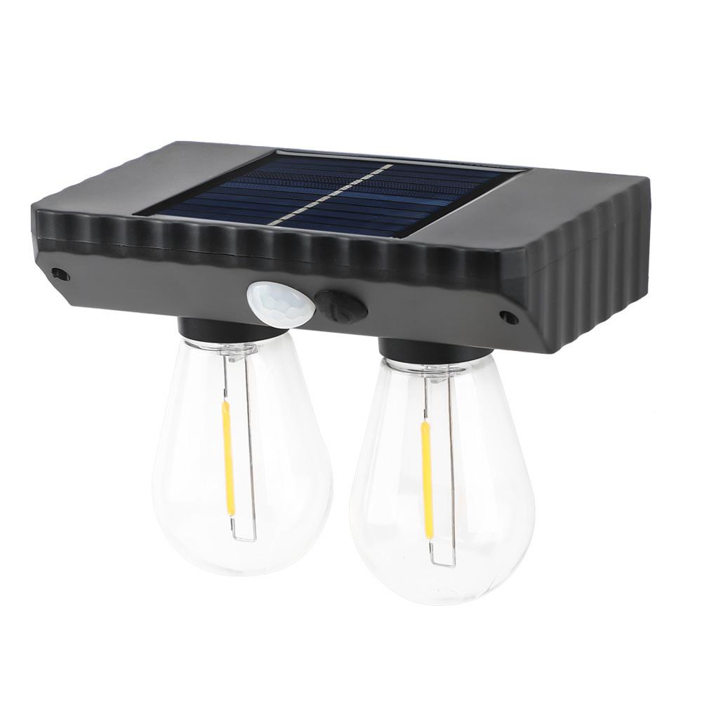 3 режима солнечные уличные фонари COB лампа имитация вольфрамовой нити индукция движения водонепроницаемые для коридора сада настенные светильники