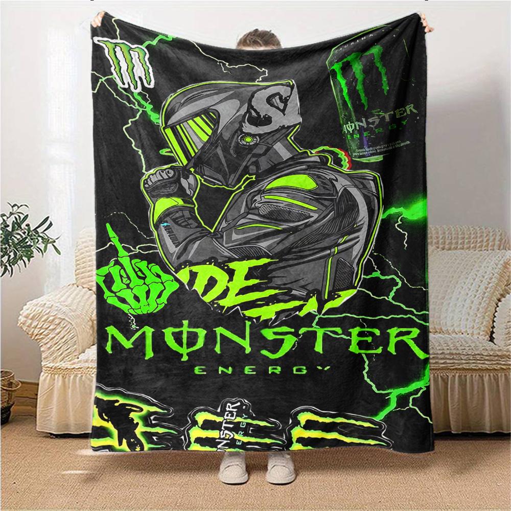 Monster Energy Drink Blanket Soft Throw Blanket For Home Bedroom Bed Sofa Travel Office Solid Christmas Blanket