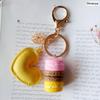 New Cake Key chain fashion car Key Ring Women bag charm accessories France Cake Macarons with Eiffel Tower Keychain gift Jewelry