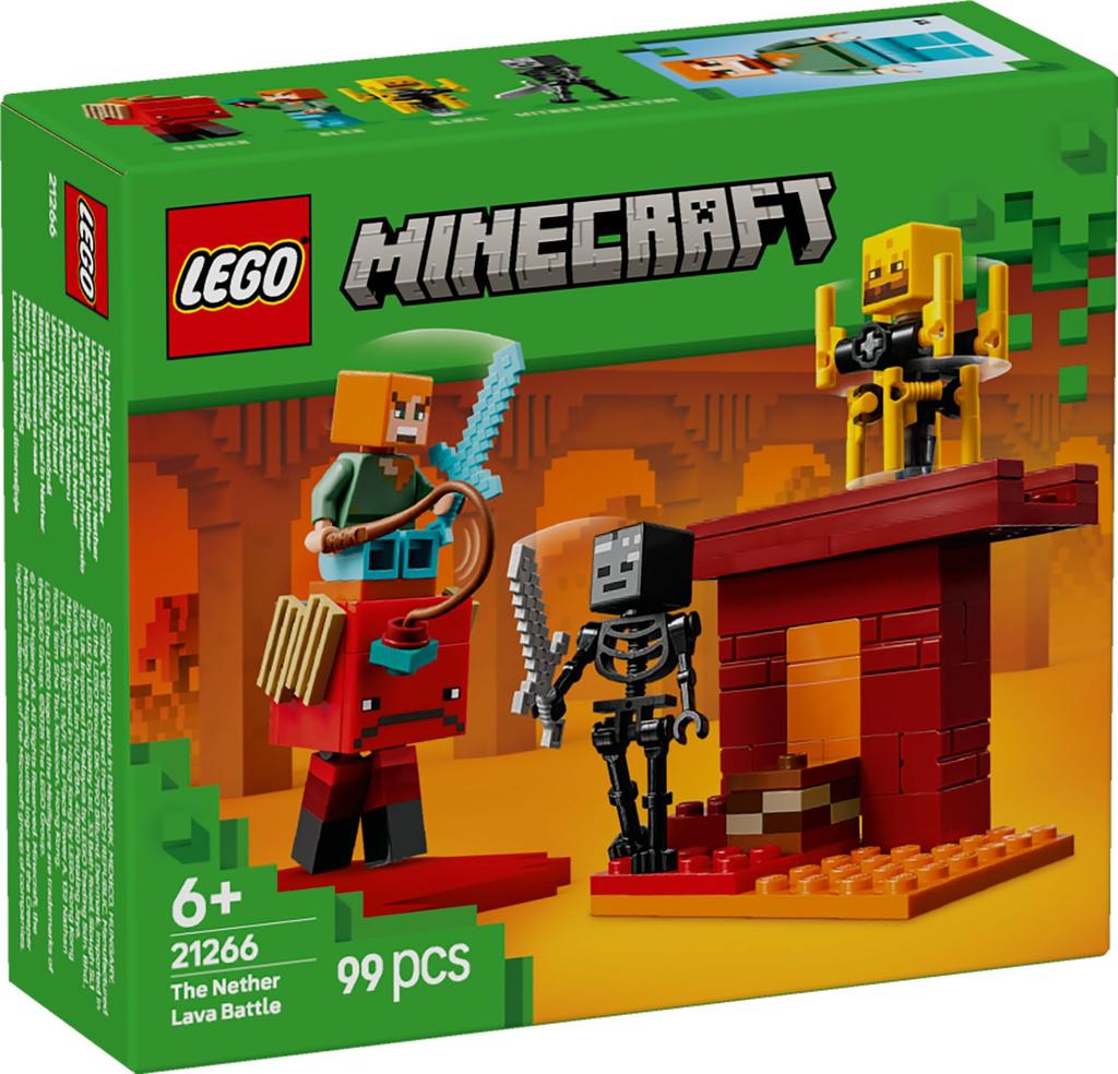 LEGO Minecraft Nether Lava Battle Toy Block Educational678Game 21266
