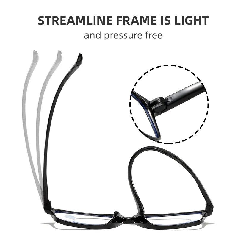 TR90 Сверхлегкие очки для чтения с защитой от синего света Очки для пресбиопии с защитой от синего света Очки для дальнозоркости Читатели +1,0 1,5 2,5 3,5 4,0