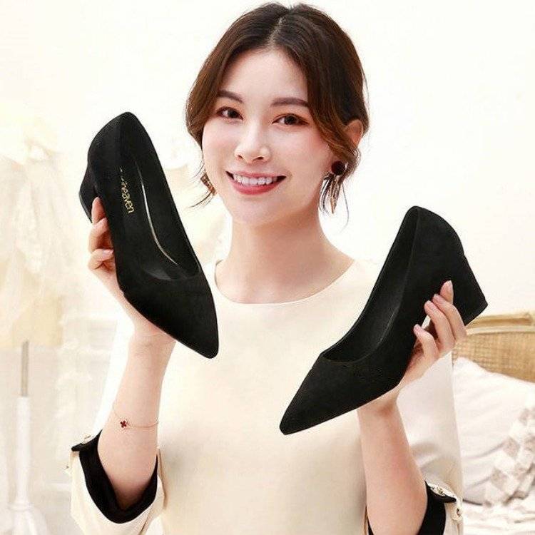 Модные женские туфли на высоком каблуке, летние туфли на квадратном каблуке, модные женские рабочие туфли, туфли без застежек для офиса и карьеры, женские туфли на высоком каблуке