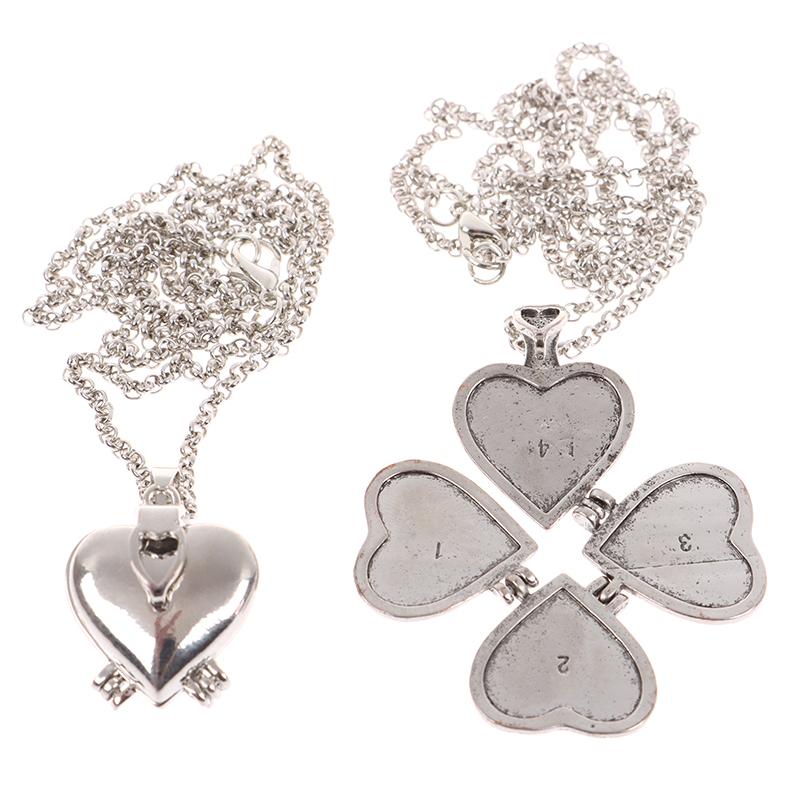 Ювелирные изделия своими руками, винтажное 4-слойное ожерелье-медальон в форме сердца с фотографией, открывающийся кулон