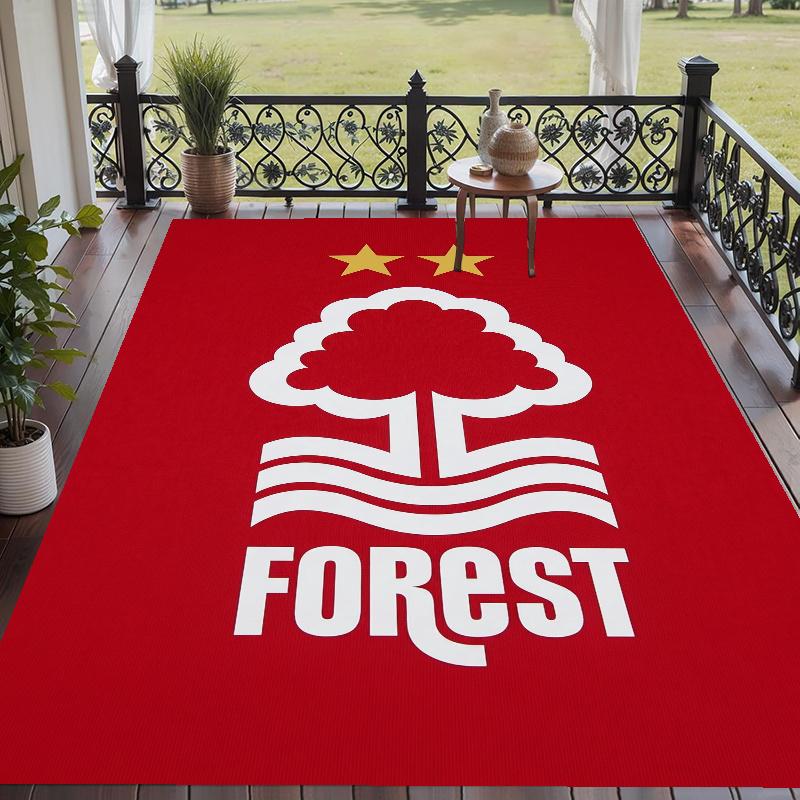 Crystal Velvet Rug with Nottingham Forest Design, Soft Non-Slip Floor Mat for Living Room Bedroom Decor
