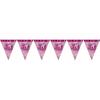 Unique Party Pink 40 Glitz Pennant Bunting