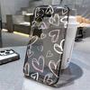 Чехол для телефона с принтом в виде сердца Для iPhone 17 16 15 14 Plus Pro Max 12 11 13 X XS XR 7 8 Plus SE2 17 Pro Max Мягкий прозрачный чехол