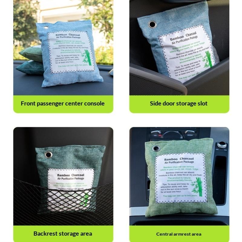 Activated Charcoal Bags 200G Car Air Dehumidifier Bamboo Activated Charcoal Air Freshener For Home Car Pets Bathroom Basement