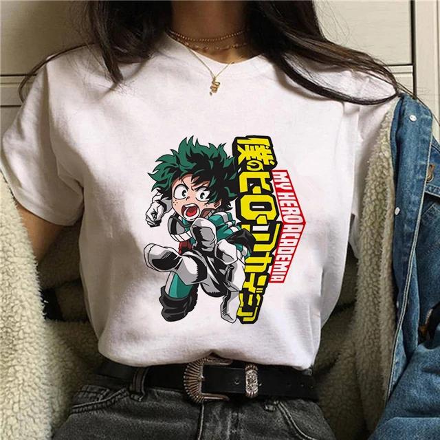 Манга Милый Моя Геройская Академия Аниме Футболка Женская Boku No Hero Academia Футболка Бакуго Химико Тога Футболки Аниме Деку Футболка
