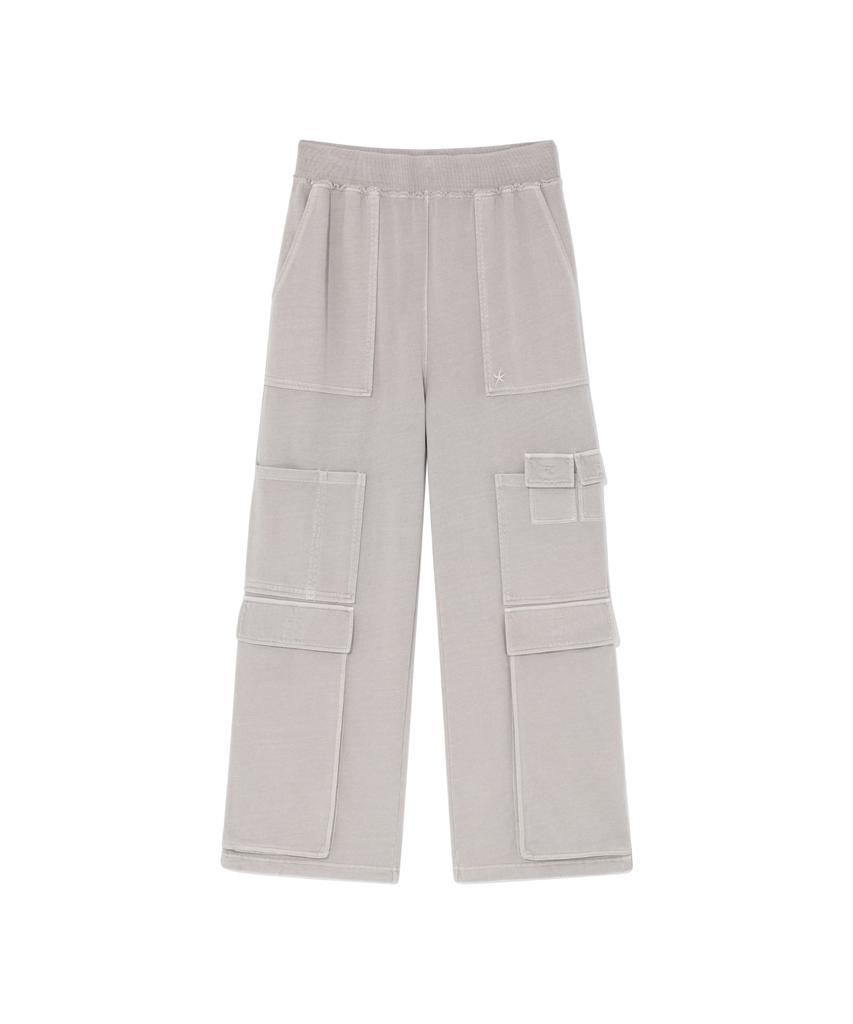 THE COLDEST MOMENT Tcm Pigment Multi Cargo Sweat Pants (Light Gray)