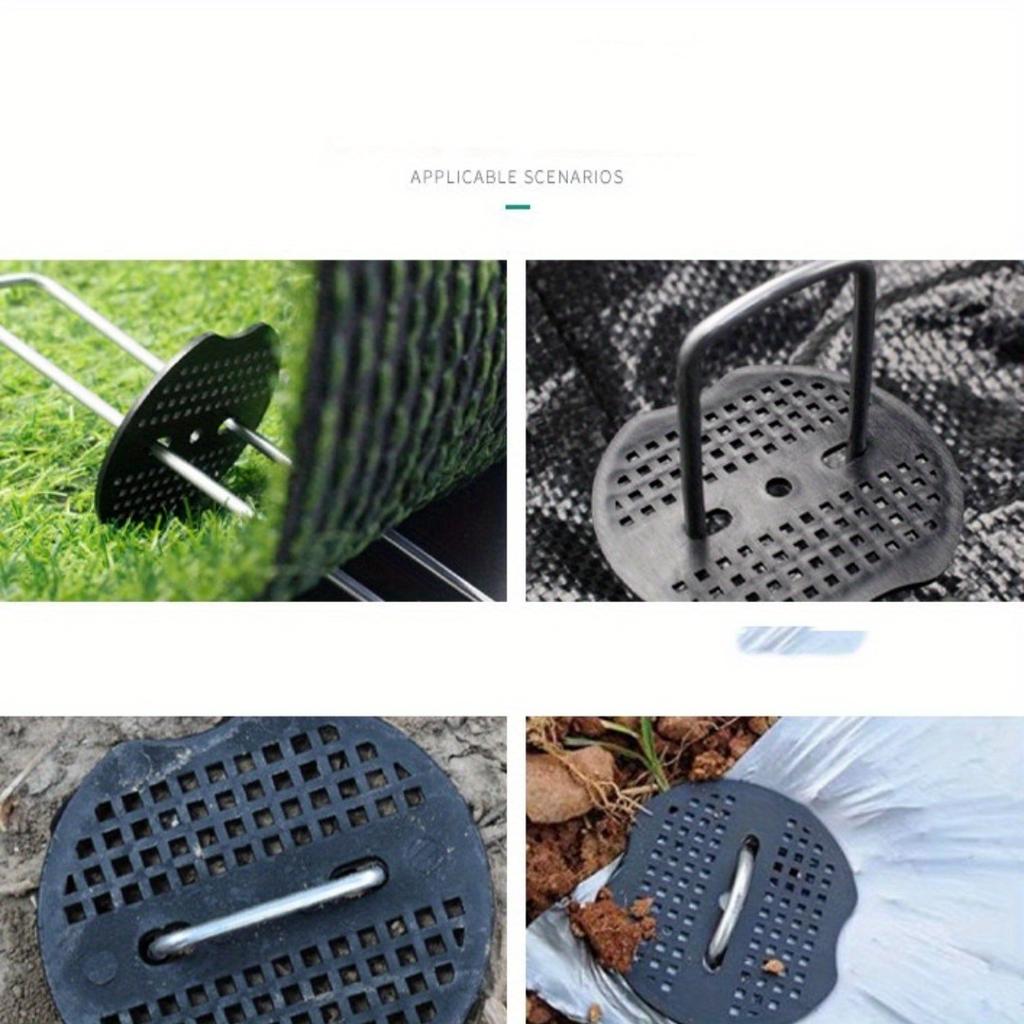 U-образные колья для палаток, маты для земли, 1 гвоздезабивной пистолет, садовые колья, оцинкованные ландшафтные шипы, колья для земли для ландшафтного дизайна, крепление ткани для защиты от сорняков