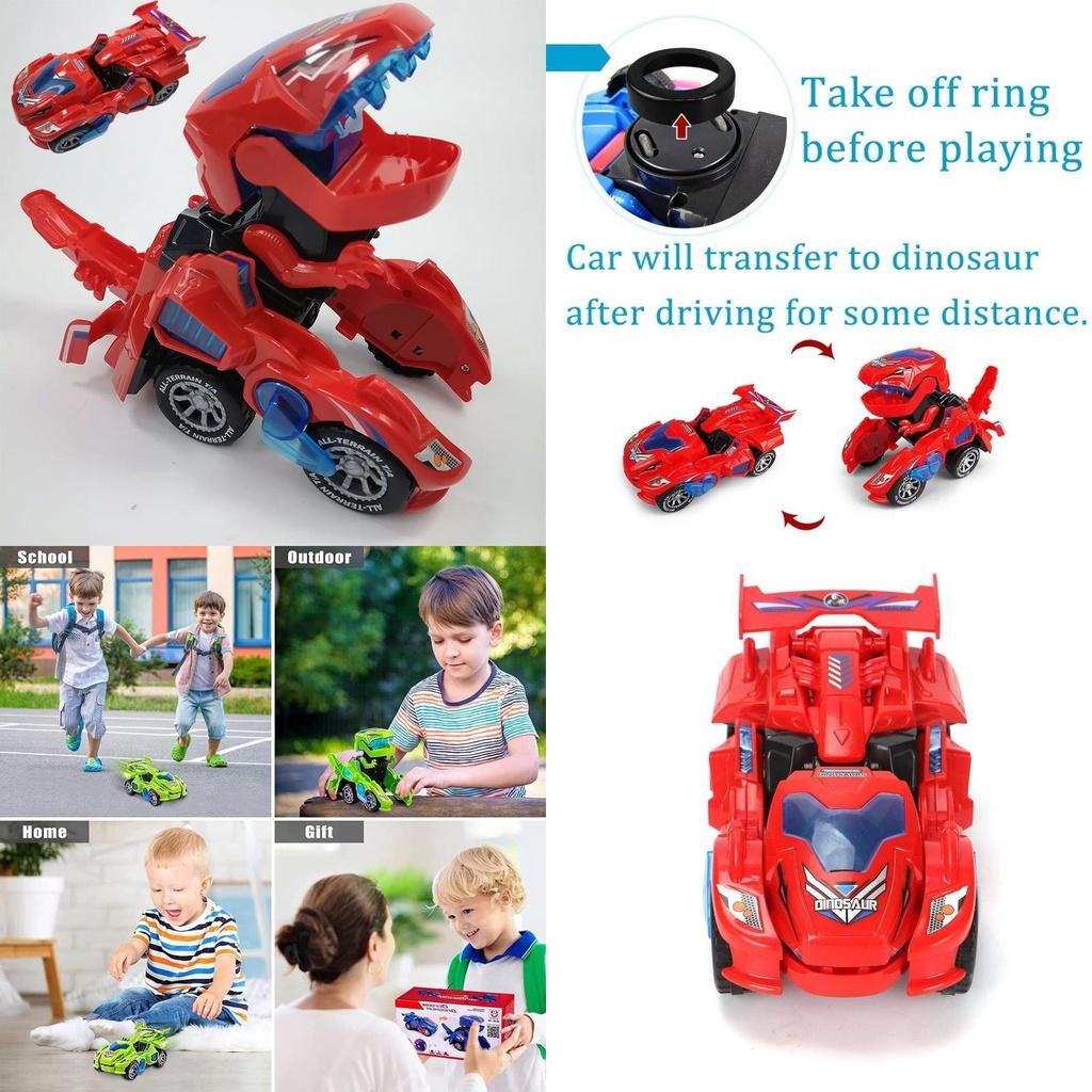 Электрический динозавр-трансформер машина со светодиодными огнями и звуковыми эффектами