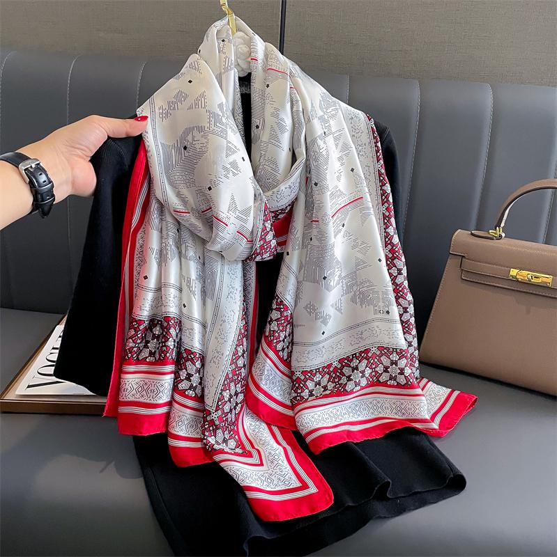 Модный принт, большой платок, шарф для женщин, роскошный дизайн, пашмина, накидка, хиджаб, фуляр, женский пляжный палантин, бандана, повязка на голову, эшарп