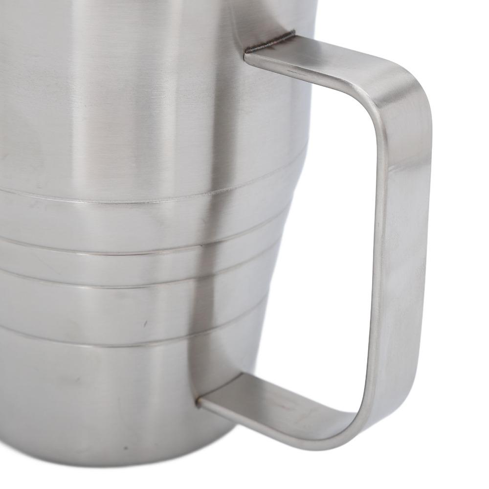 Silver Milk Frother Pitcher Stainless Steel Milk Steaming Pitcher Milk Frothing Cup  Latte Art