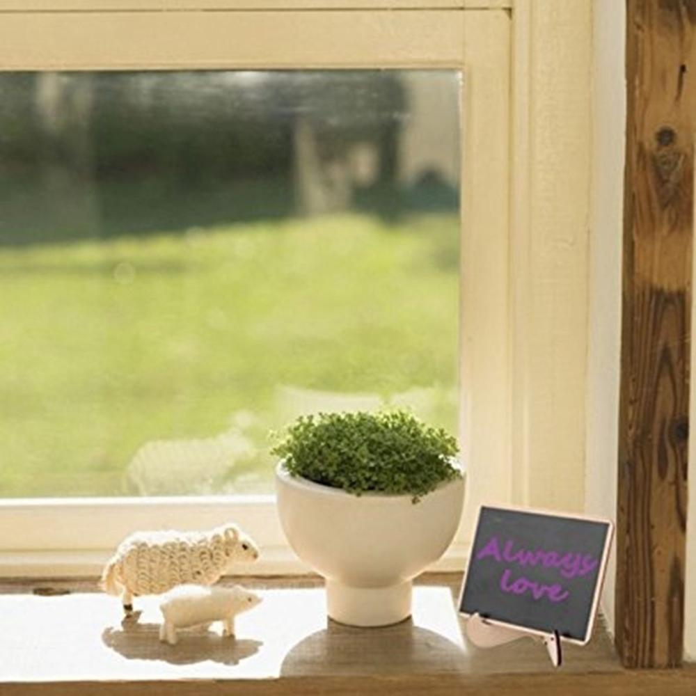 Home Office Wooden Cute Mini Rectangular Blackboard Notice Board Chalkboard With Stand