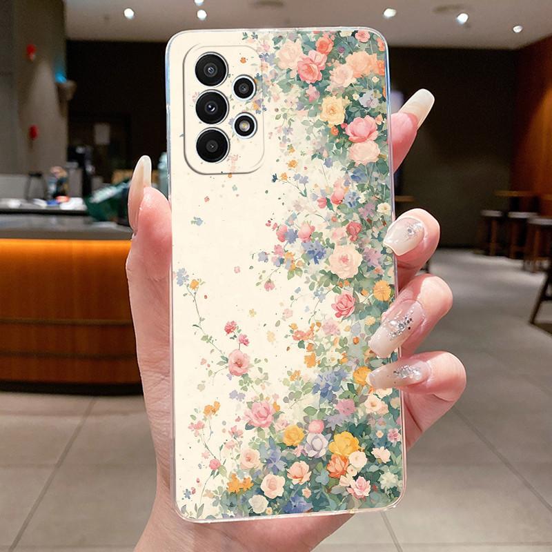 Case For Samsung A23/A33 5G Clear Silicone Fashion Butterfly Flowers Soft Back Cover For Samsung Galaxy A33/A23 Protective Case