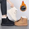 34-42 Winter Women's Large Fashion Plus Velvet Warm Thick Bottom Height Boosting High Top Cotton Shoes Snow Boots Midsole Women's Boots