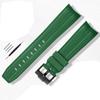 FKM Fluororubber Rubber Watch Strap 21mm Waterproof Silicone Wristband For Submariner DEEPSEA Oysterflex Rolex Watchband Band