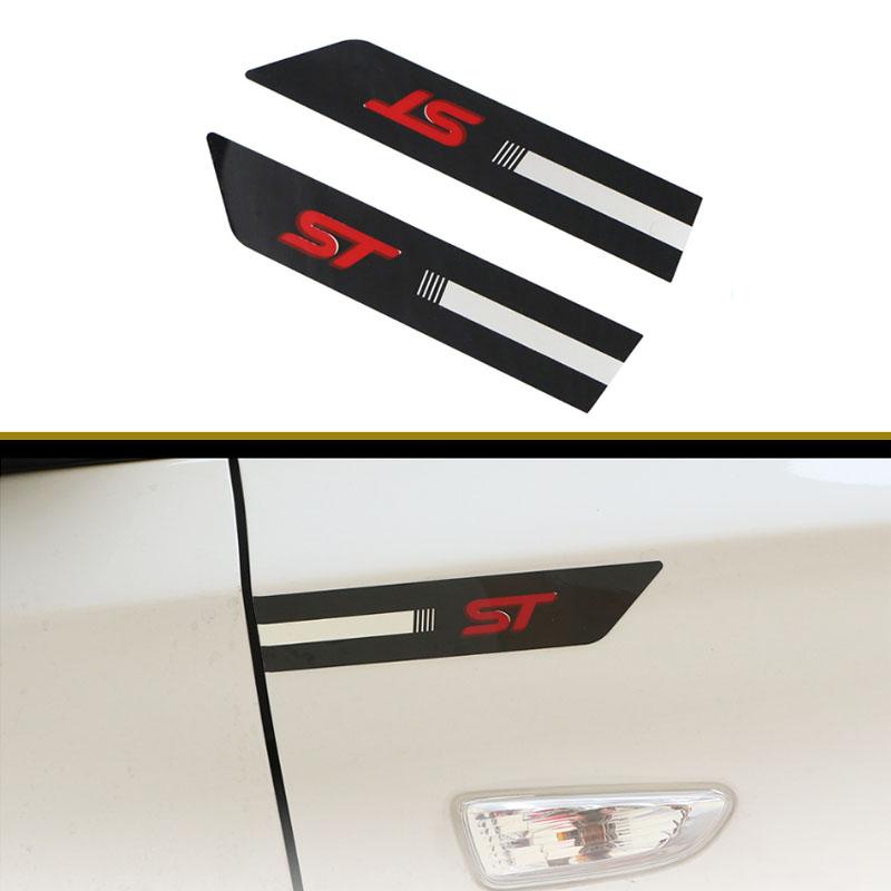 Car ST Side Fender Sticker Fit for Ford Focus 2 3 4 MK2 MK3 Fiesta Mondeo Escape Kuga EcoSport Explorer Edge Fusion