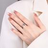 Rotating Star Moon Open Ring For Women Zircon Celestial Stress Relief Adjustable Band Fashion Jewelry Gift