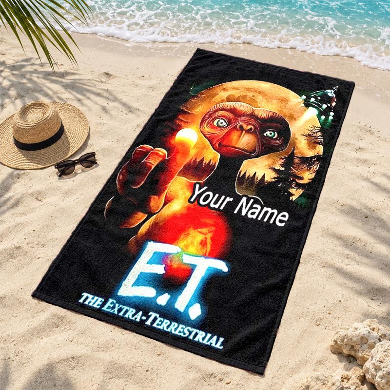 E.T Custom Name Beach towels also serve as bath towels summer essential a musthave for the outdoors the beach and the pool