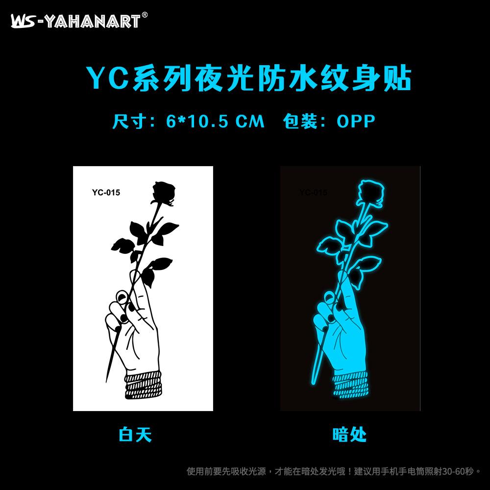 Светящаяся синяя татуировка наклейка ночной клуб бар музыкальный фестиваль вечеринка цветочная женская татуировка наклейка светящаяся наклейка на лицо