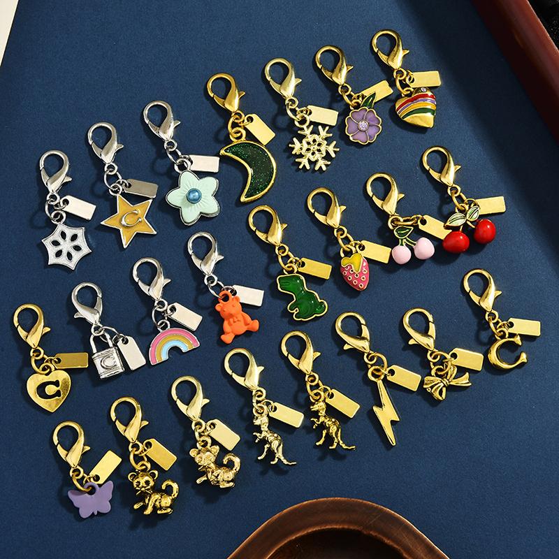 Exquisite Cherry Butterfly Keychains For Women Bag Pendant Car Keyring Creative Backpack Decoration Accessories Gifts