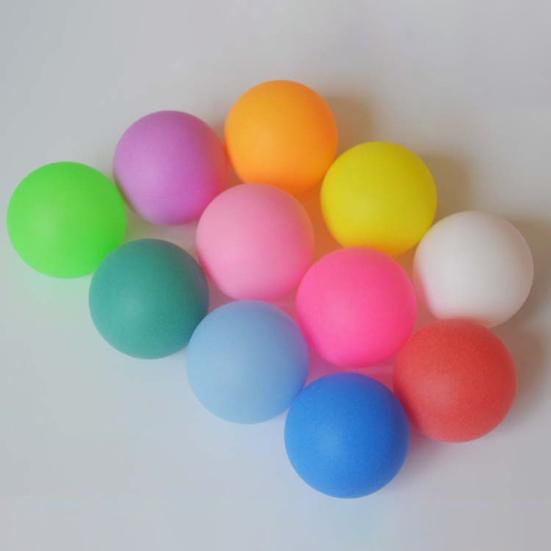 50 шт. цветные мячи для пинг-понга с матовой поверхностью, эластичные ударопрочные круглые мячи для настольного тенниса, тренировочный инструмент