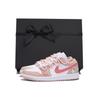 Air Jordan 1 Каштановые Нескользящие Покрытие Низкие Винтажные Баскетбольные Кроссовки Унисекс Розово-Белые DC0774-120(Team59-SBOX)