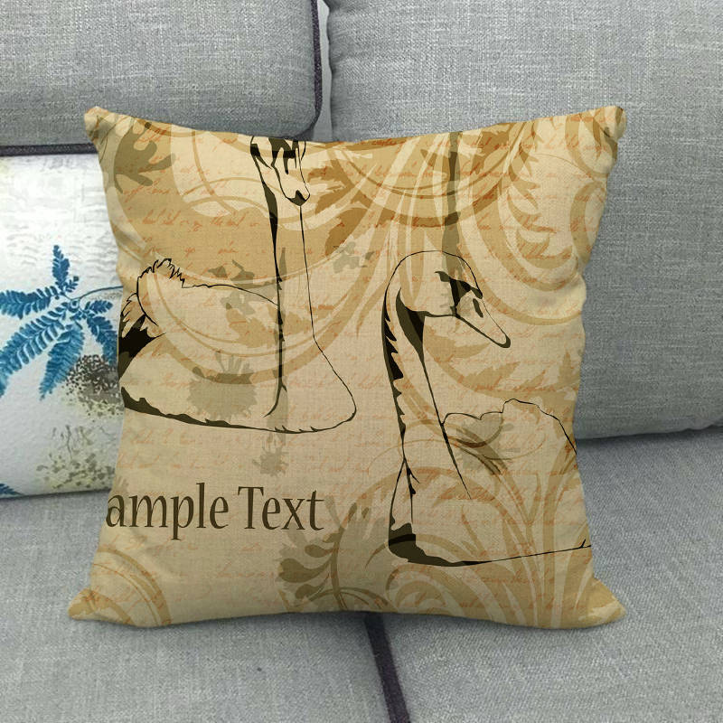 Nordic Retro Collection Digital Printing Short Plush Pillow Covers Decorative For Car Sofa Office Cushion Cover Home Goods