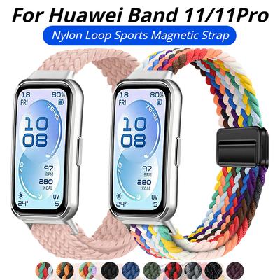 Нейлоновый Ремешок Для HUAWEI Band 11 Pro Плетеный Удобный Магнитная Застежка Регулируемый Ремешок Для Часов Для Huawei Smart Band 11 NFC Аксессуары Ремень
