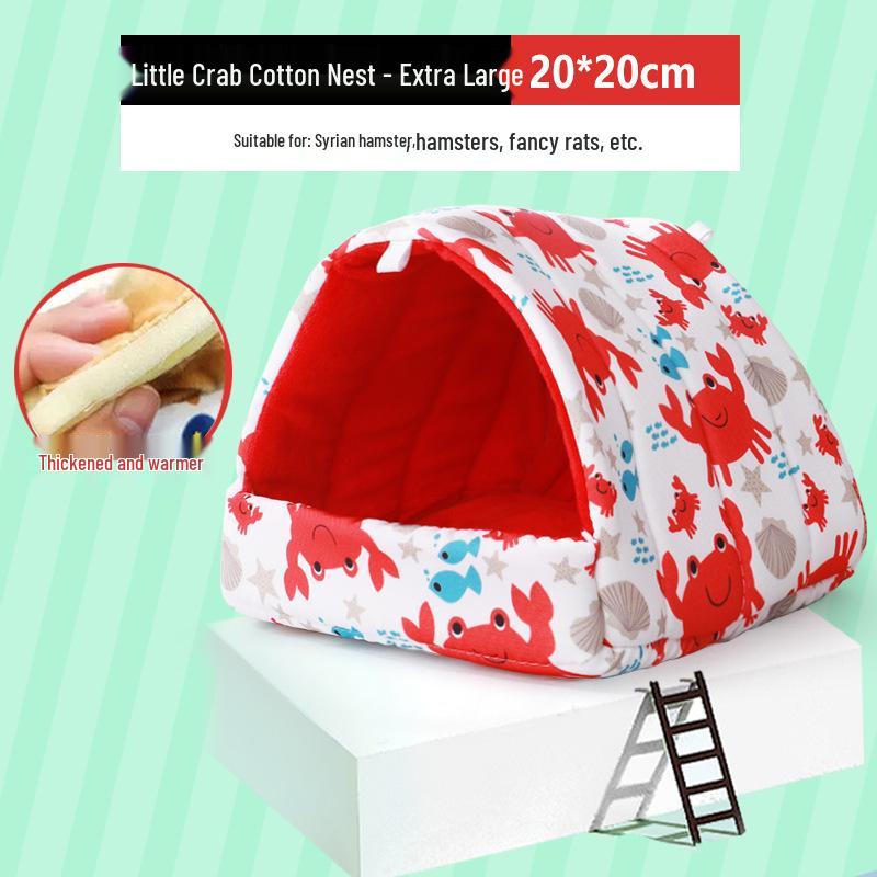 Зимнее теплое хлопковое гнездо для маленьких питомцев: Хомяки, Шиншиллы, Ежи, Белки и Кролики