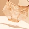 2025 New Women's Mid-Rise Transparent Lace Seamless Sexy Bow Triangle Briefs