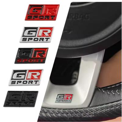 1 шт. 3D Металлическая эмблема логотипа G R Sport на руль, автомобильная наклейка-эмблема для G R Sport Hiace Estima Hilux Rav4 Supra Camry Crown CHR Avalon