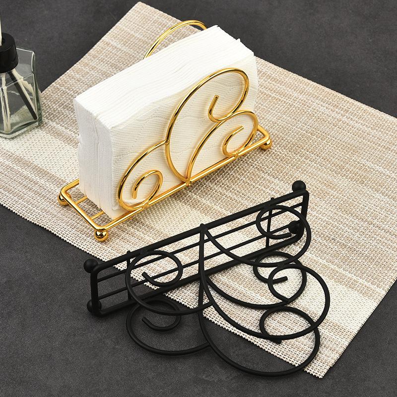 Металлический держатель для салфеток, экономящий место, скандинавский стиль, отдельно стоящий органайзер для бумаг на стол, утолщенная нескользящая стойка для хранения салфеток, дом