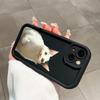 White Cat Pattern Soft Silicone Phone Casing Full Cover Camera Shockproof Protection Rubber Case for Xiaomi Redmi
