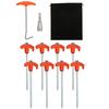 A1A2 8Pcs Ground Stakes Screw Thread Campings Peg Tent Stakes with Hexagon Socket