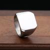 Fashion Polished Stainless Steel Rings For Men Women Classic Simple Square Finger Ring Wedding Party Jewelry Gifts Dropshipping