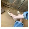 2025 Summer New~ Classic Versatile Rv Square Head Square Buckle Shallow Mouth Hollow Single Shoes Women's Flat-bottomed Commuting Wear