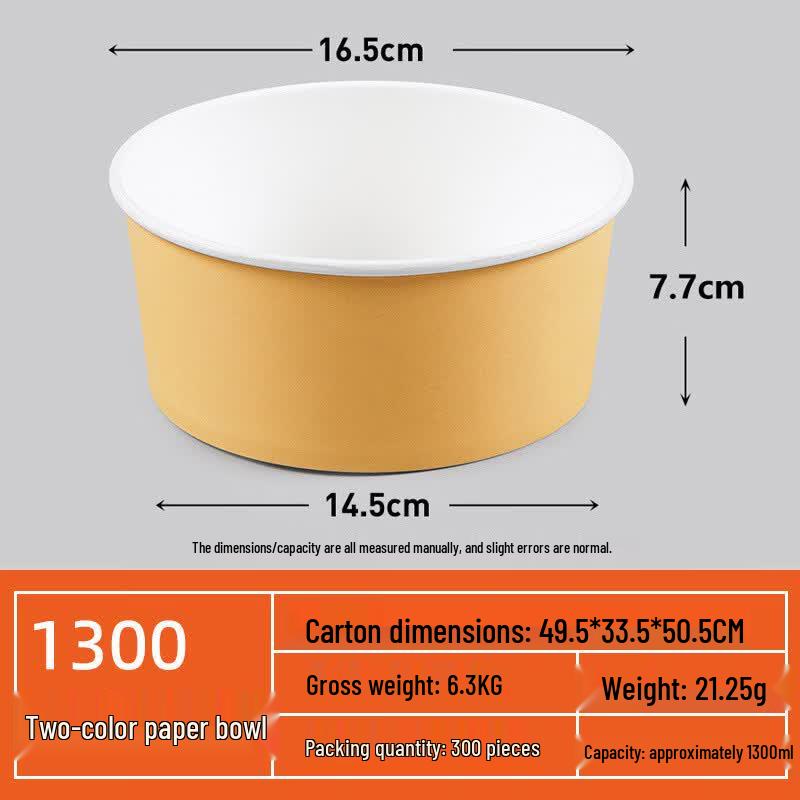 Yipan Disposable Kraft Paper Food Bowl with Lid