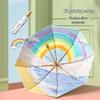 Складной зонт Nanjiao Rainbow с серебристым покрытием