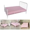 European Styles 1 12 Scale Dollhouses Bed Includes Mattress and Pillow Miniature Furniture for Dollhouses Decoration