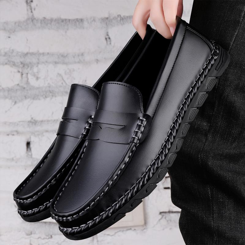 Fashionshoes men Fashion slip on Soft Moccasins Men Loafers handmade sewing High Quality Leather Shoes Mens Flats Driving Shoes men