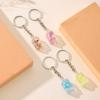 Acrylic Pendant Fruit Ice Cream Keychain Milk Tea Flower Slice Keyring   Car Keychain