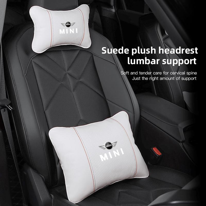 Car Seat Headrest Lumbar Support Spine Protect Neck Rest Cushion For MINI Cooper One R50 R52 R54 R53 R56 Countryman R60 F55 F56 e6