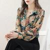 Рубашка из шифона с принтом, женская весенняя универсальная рубашка в деревенском стиле, топ, маленькая рубашка