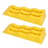 1 Pair RV Leveling Ramps 3 Stage Yellow Trailer Camper Wheel Chocks for Stabilizing Uneven Ground an