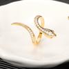 Shiny Zircon Snake Rings For Women Punk Gold Color Animal Snake Adjustable Rings Exaggerated Wedding Jewelry